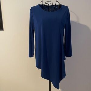Chico’s Royal Blue Asymmetrical Long Sleeve Top size 0 Long Sleeve NWT